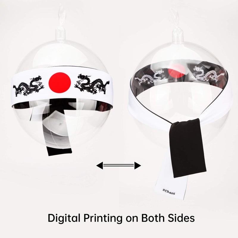 5Chaos Japanese Headband Hachimaki for Karate Cosplay Kitchen Chef, Bushido Head Wrap for Kids Boys Ninja Samurai Party Girl Women Men, Bandana Sweatband for Festival (Dragon) - Image 2